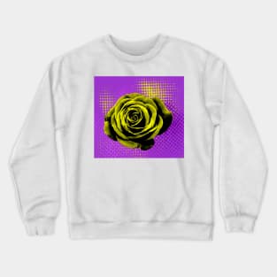 Rose, yellow, violet, red, pop art Crewneck Sweatshirt